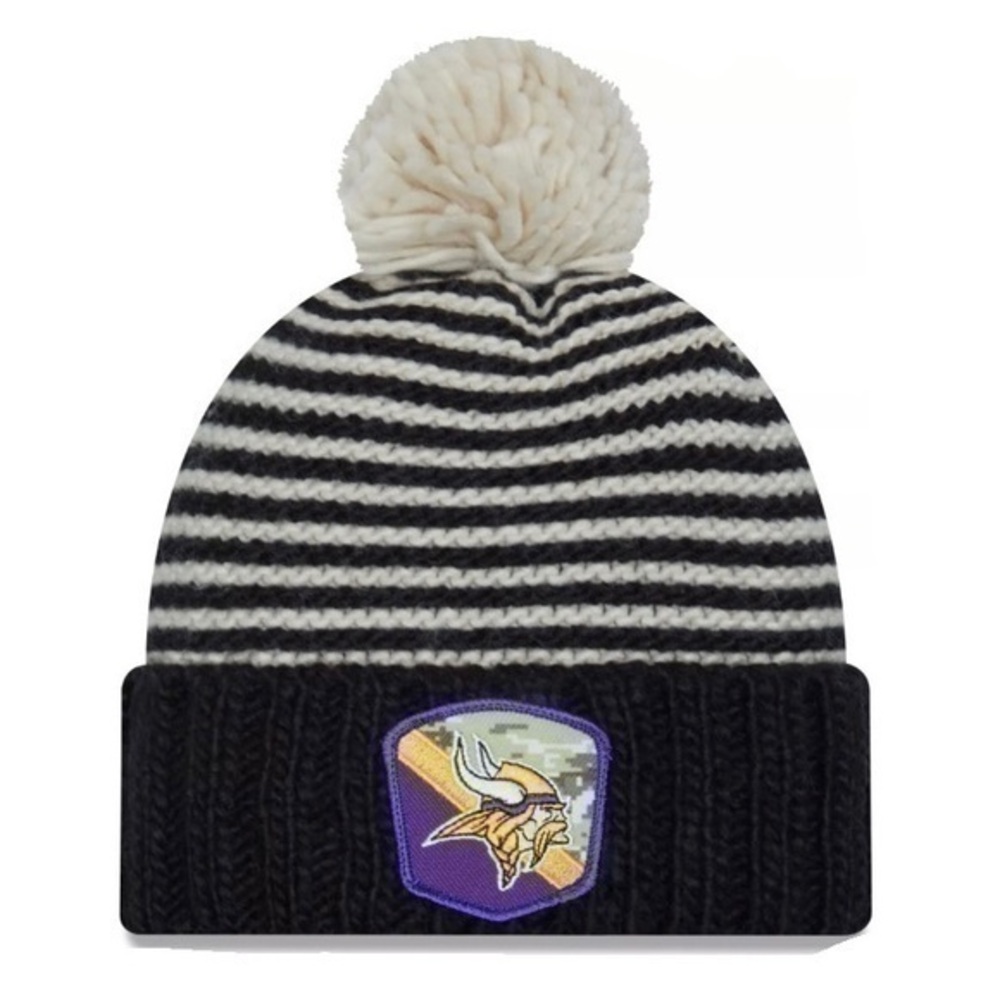 NWT. NEW ERA Minnesota Vikings Salute To Service Beanie